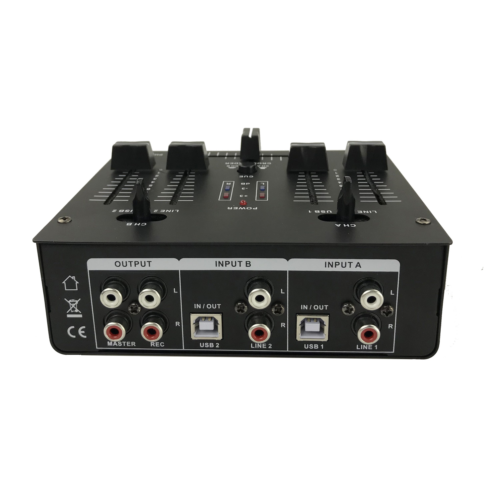 DJM62-PC con 2USB(PC) 2canales 6 entradas Mezclador DJ
